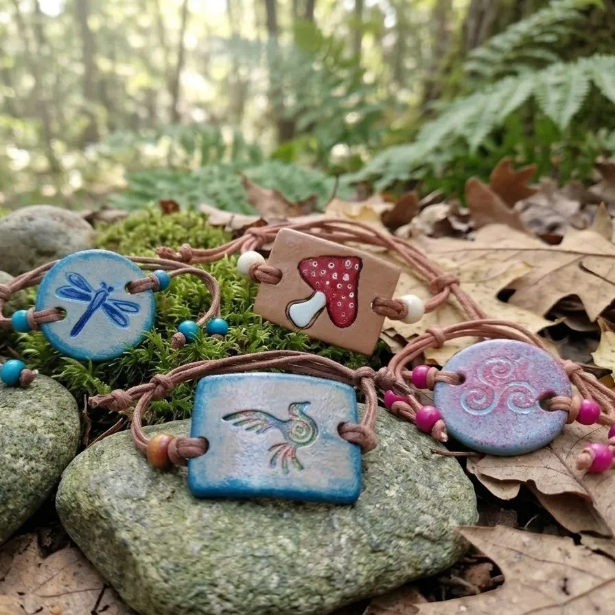 Pulseiras de Cerâmica Artesanal Orgânica