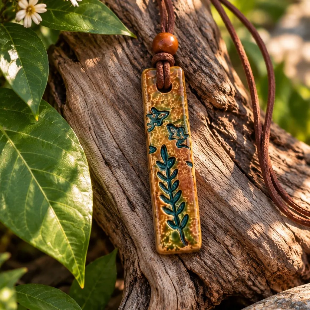 Colar Caminho da Natureza em Cerâmica Artesanal