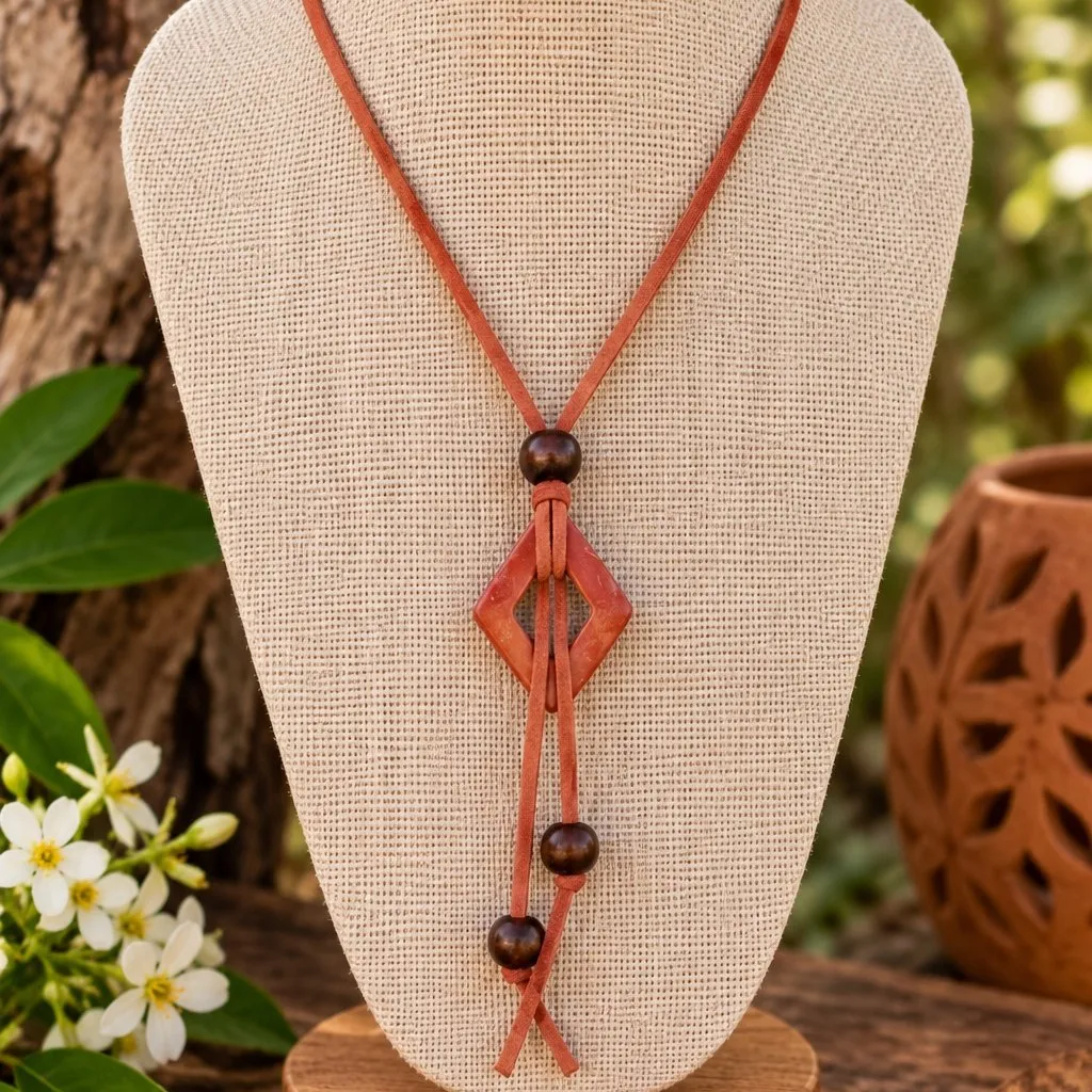 Colar Caminhos da Terra em Cerâmica Artesanal