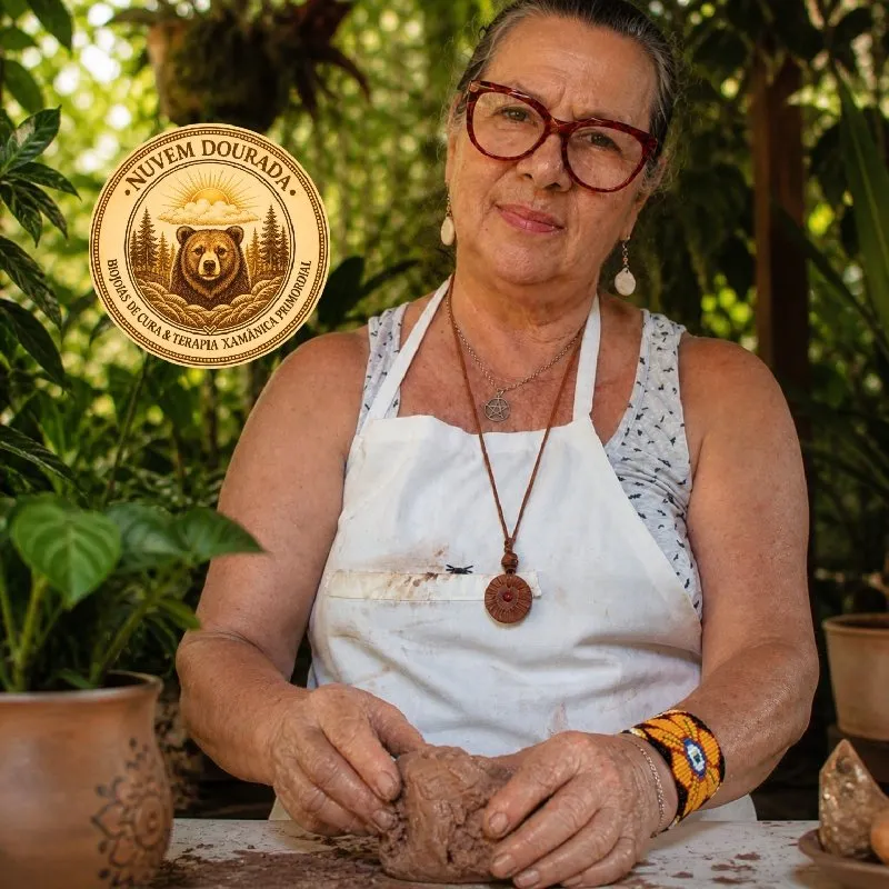 Nuvem Dourada Biojoias de Cerâmica
